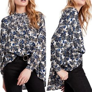 NWT Free people flowers in her hair smock detail tunic